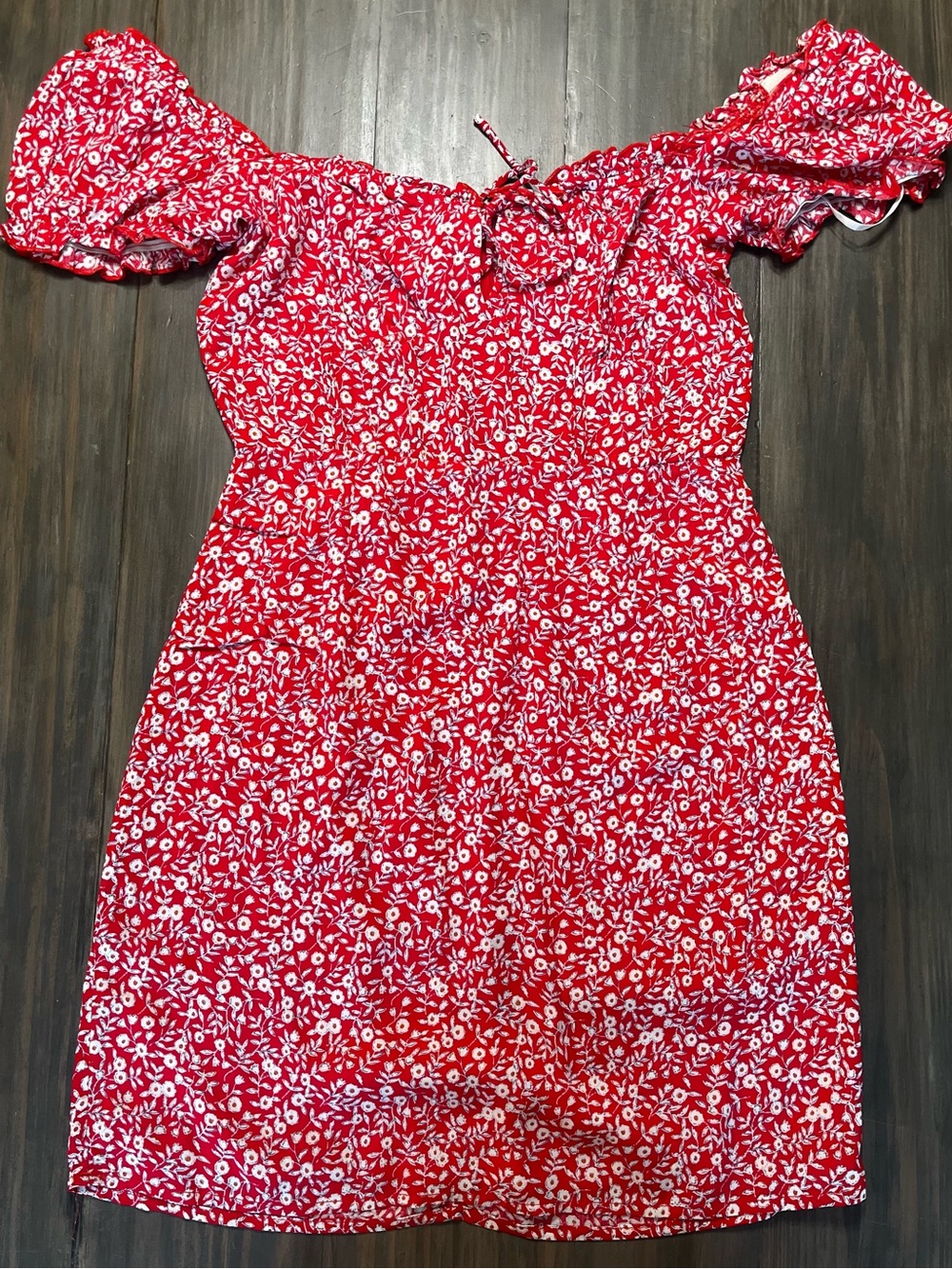 Princess Polly Red and White Floral Mini Dress
